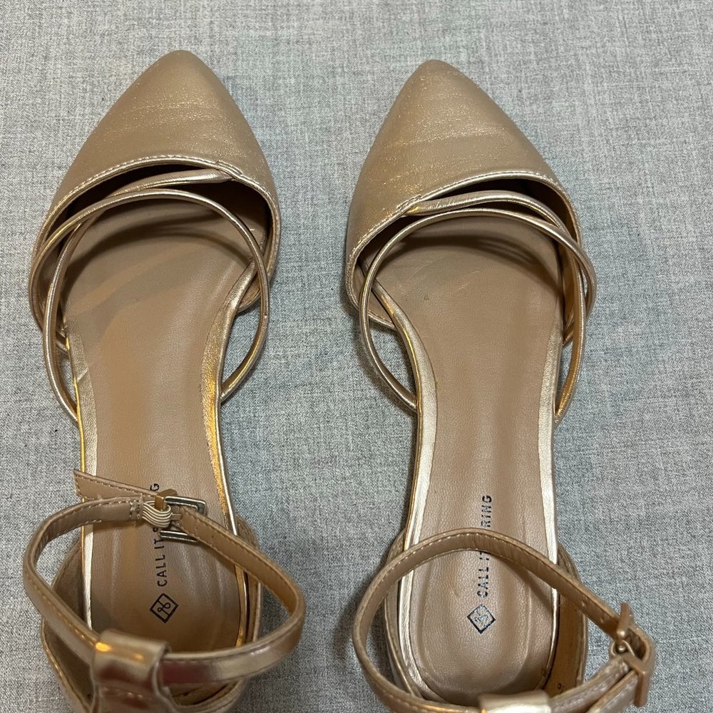 Call it Spring Flats Gold Size 6 - Picture 3 of 9